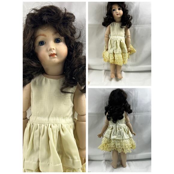 RARE Montastiers & Perier Marked Doll Full Body Porcelain Bisque Ball Jointed - Picture 7 of 16